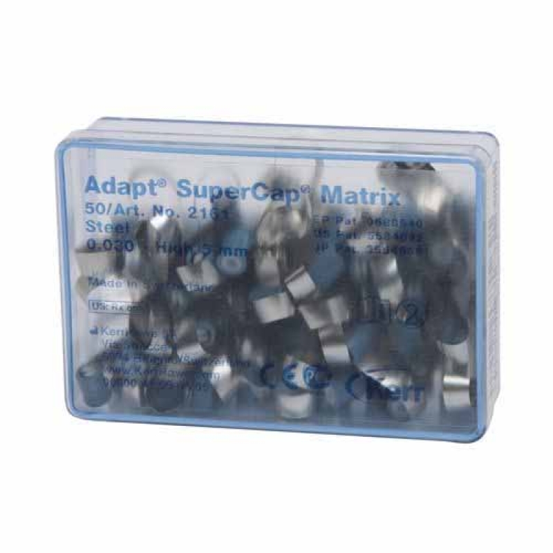 Dental Adapt SuperCap Steel Matrix M6 Matrices - 50 Pieces, 0.038mm Thickness